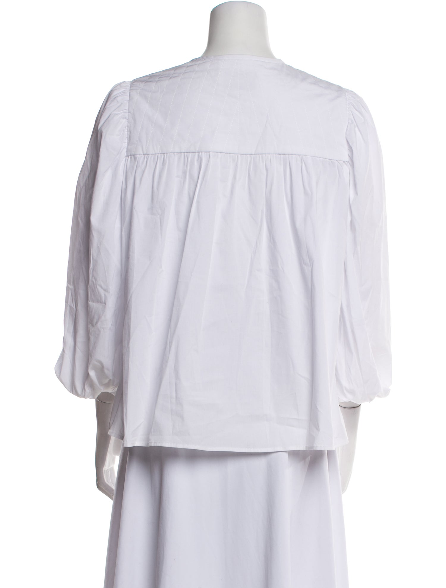 Munthe Mock Neck Three-Quarter Sleeve Blouse